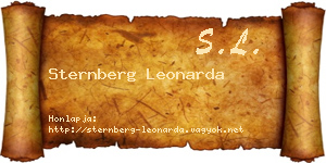 Sternberg Leonarda névjegykártya